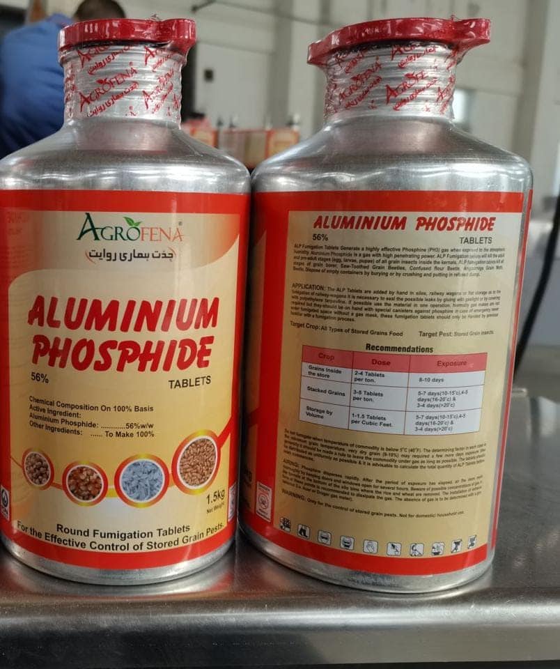 Aluminium Phosphide Tablets 56% 1.5 kg weight bottle